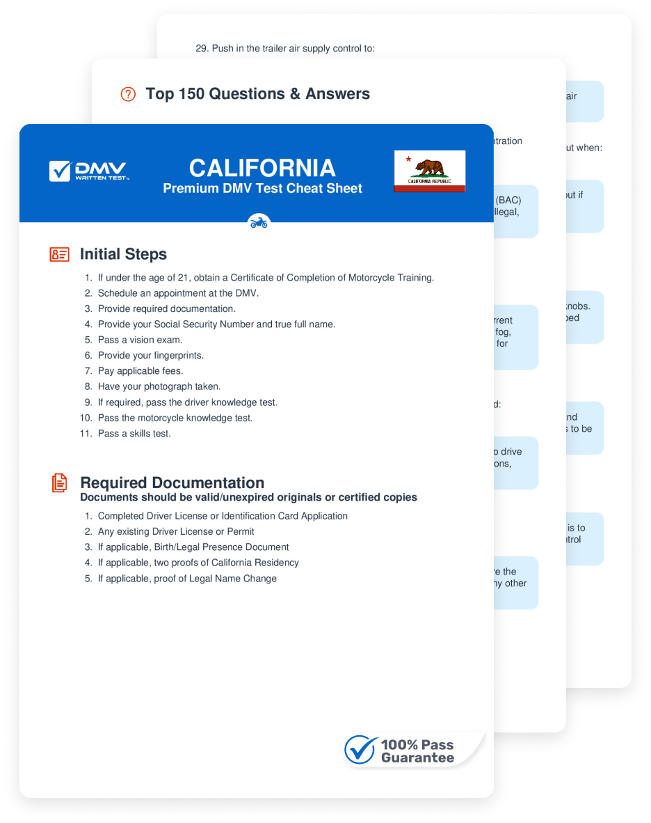 DMV Cheat Sheets