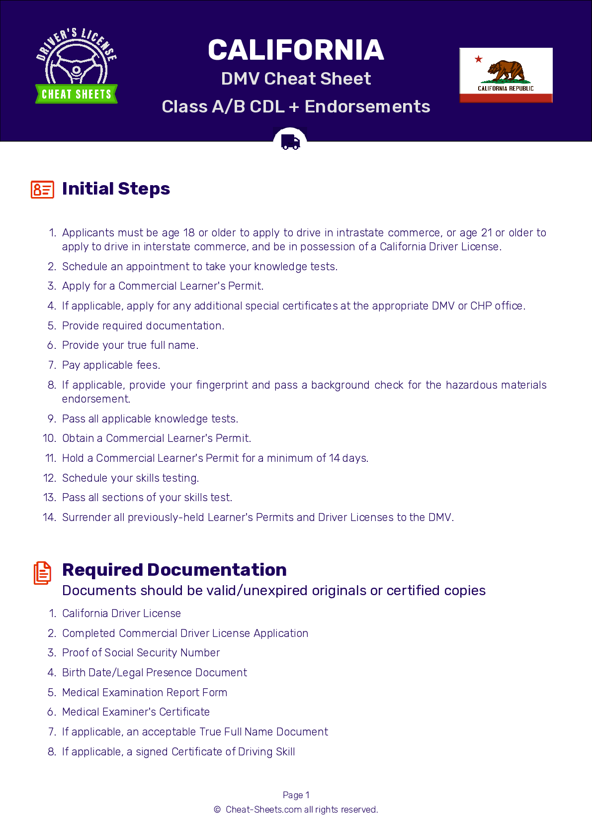 california driving test practice 2019